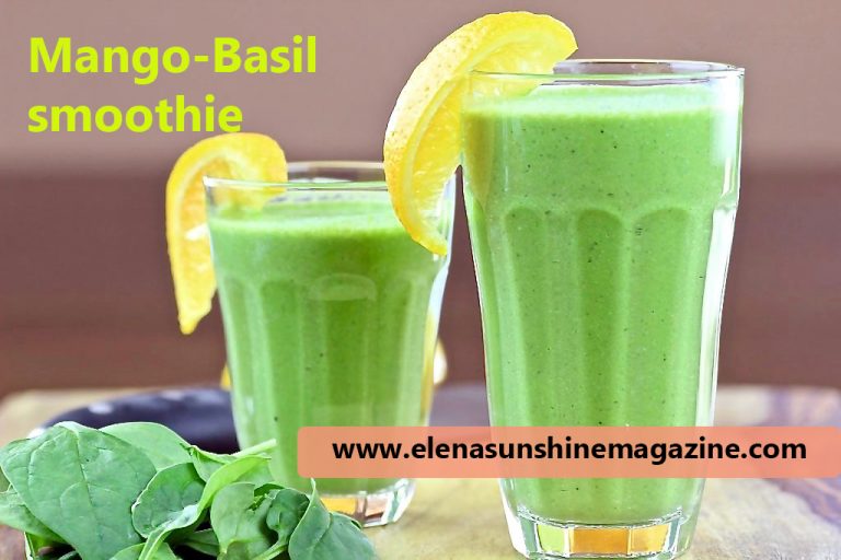 Mango Basil Smoothie Elena Sunshine Magazine