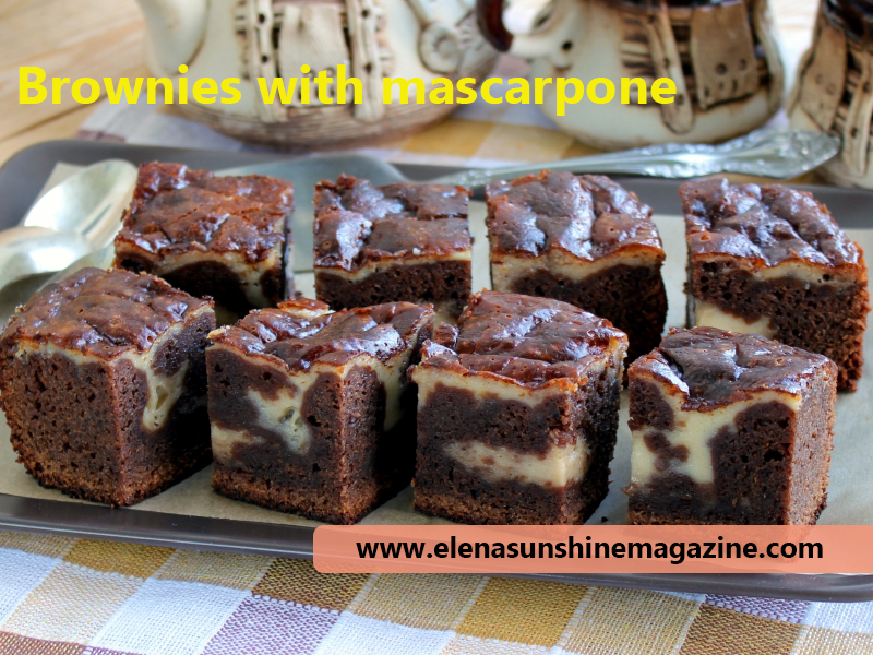 Brownies with mascarpone