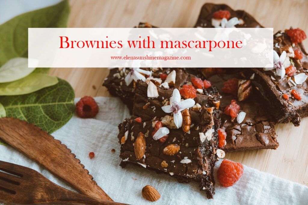 Brownies with mascarpone