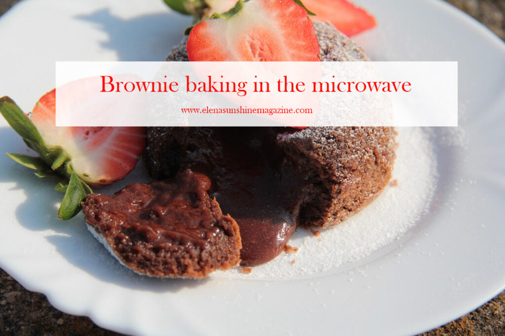 Brownie baking in the microwave