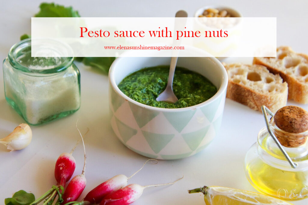 Pesto sauce with pine nuts