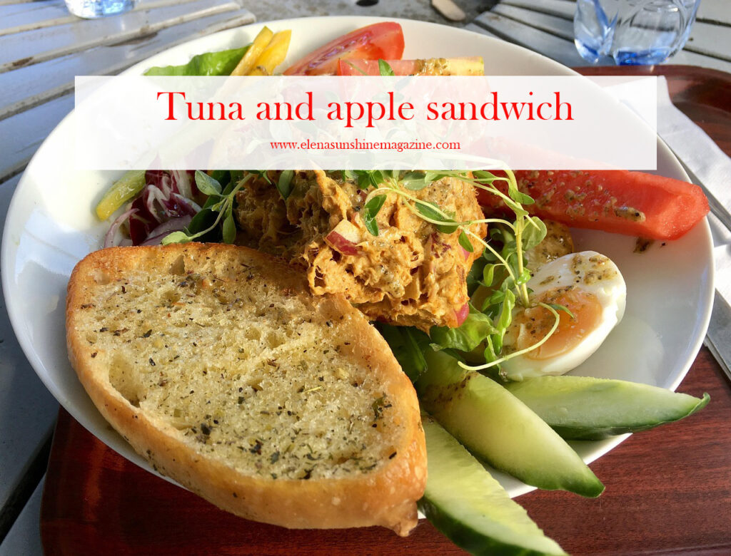 Tuna and apple sandwich