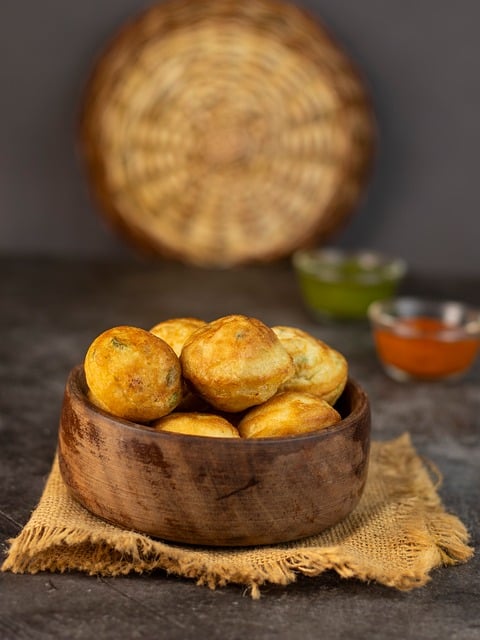 vegetables on a wooden bowl