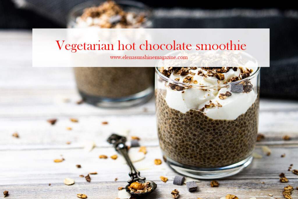 Vegetarian hot chocolate smoothie