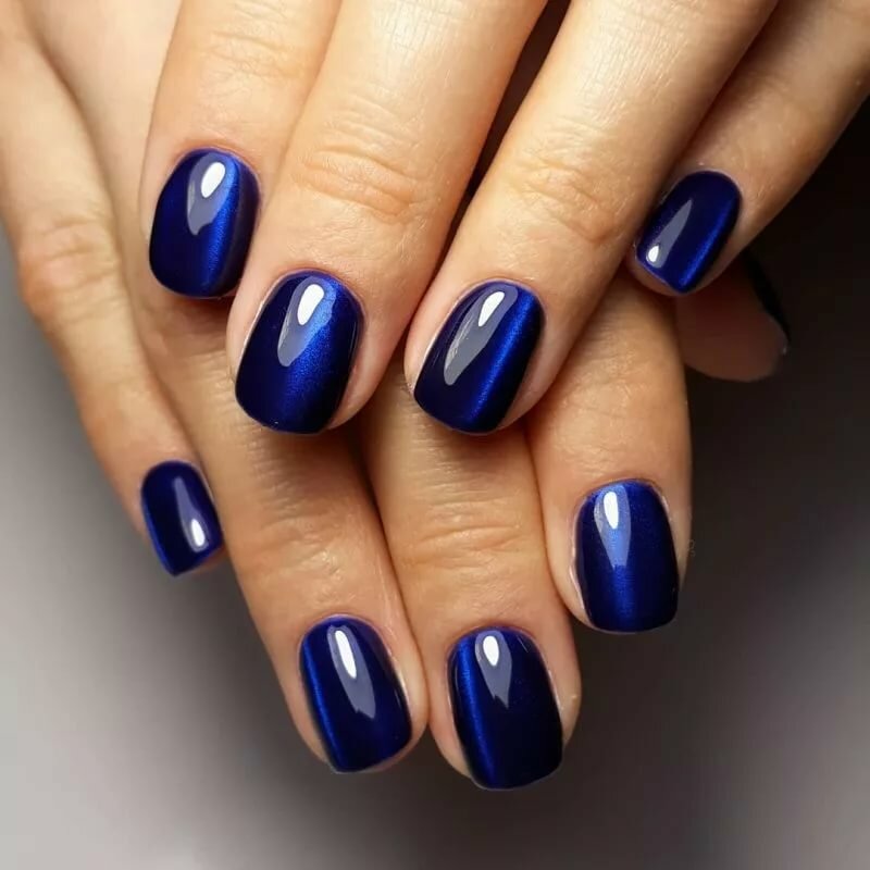 Blue manicure