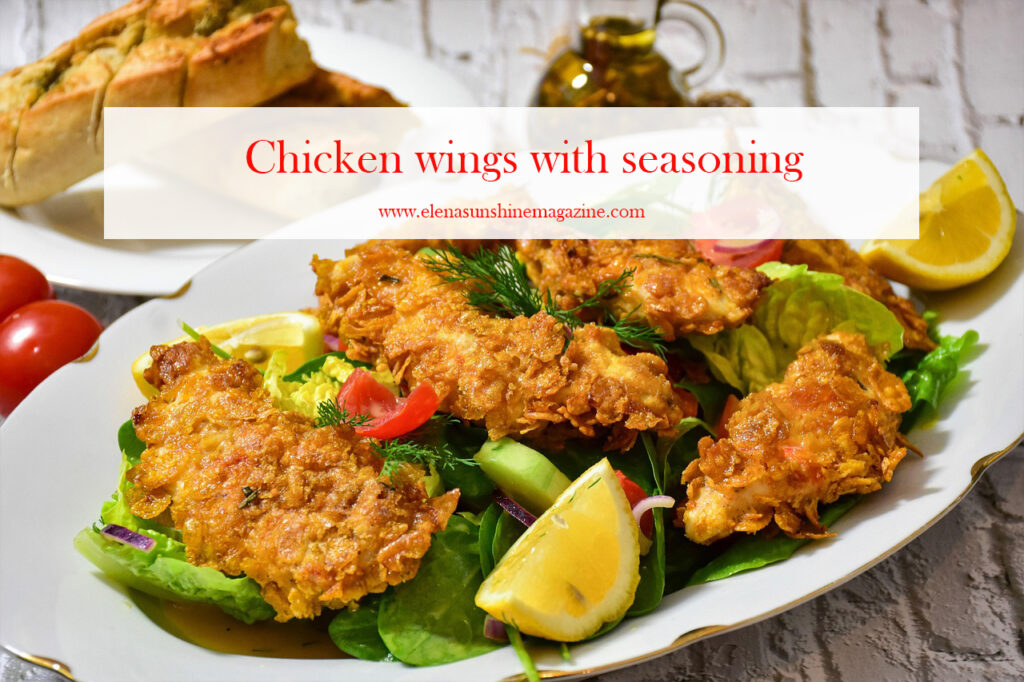 Chicken wings with seasoning
