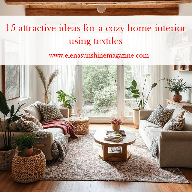 15 attractive ideas for a cozy home interior using textiles