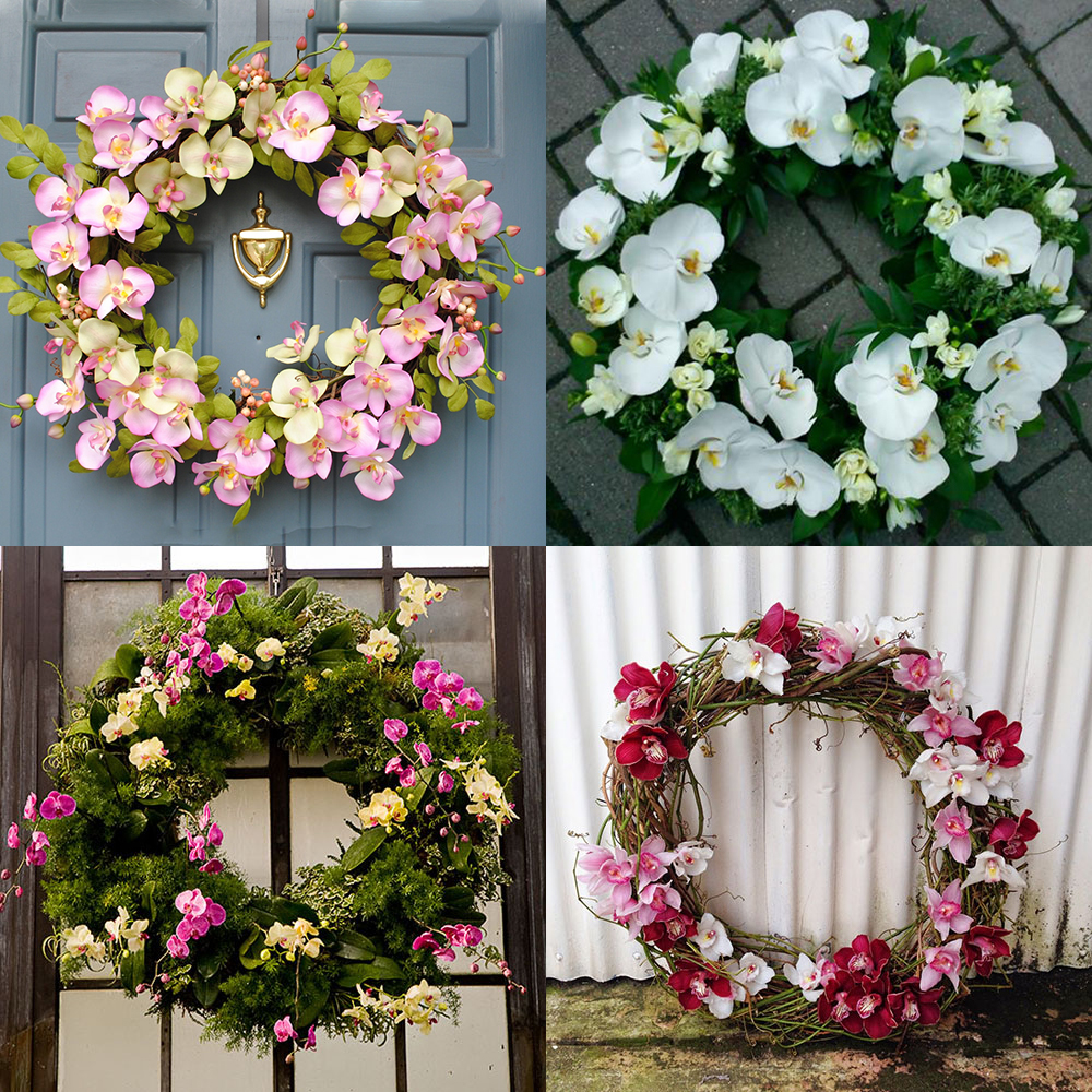 Decoration with flower wreaths