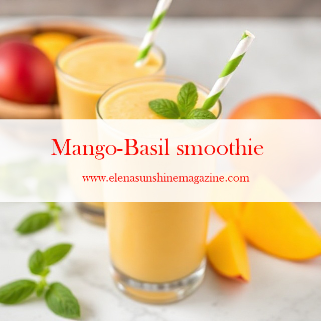 Mango-Basil smoothie