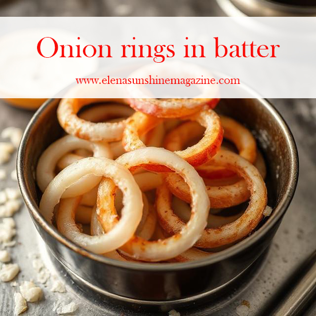 Onion rings in batter