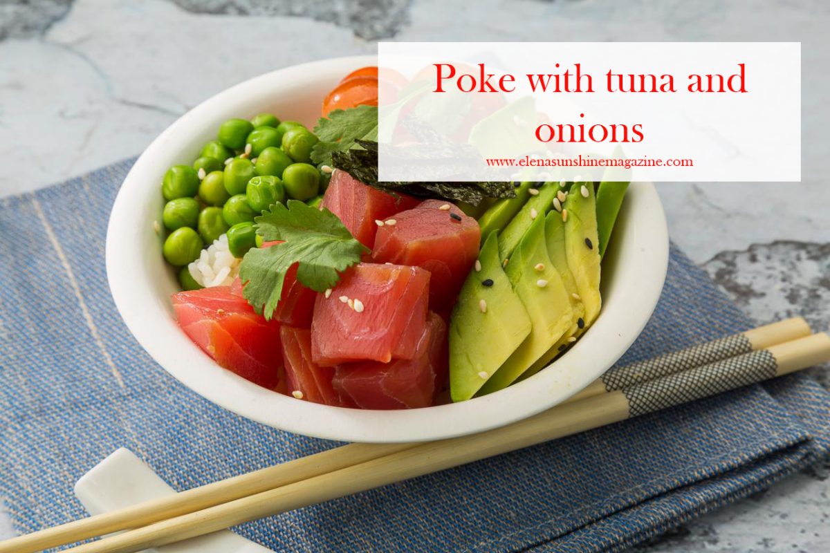 Poke with tuna and onions