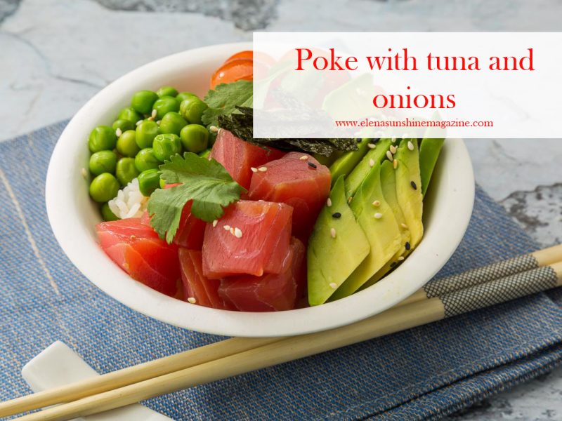 Poke with tuna and onions