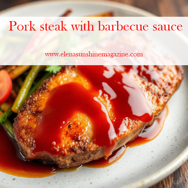 Pork steak with barbecue sauce