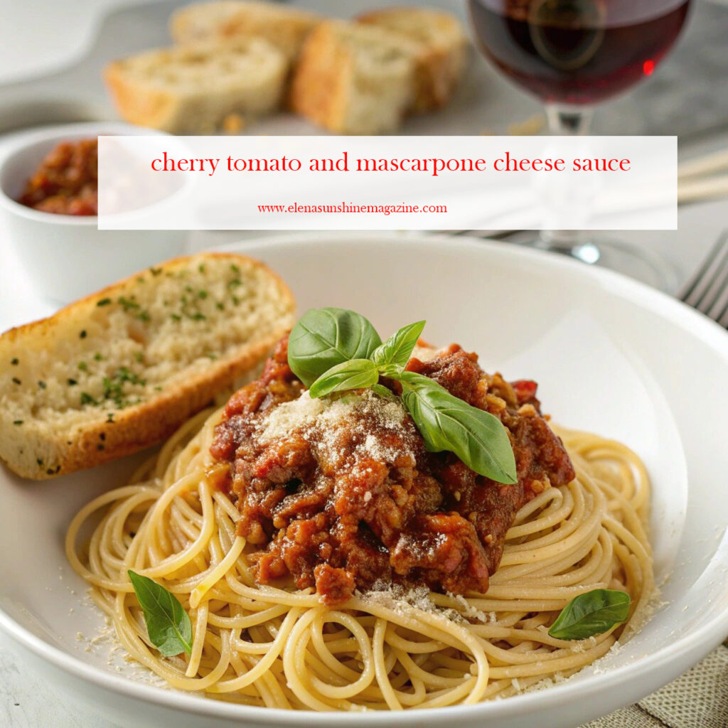 cherry tomato and mascarpone cheese sauce