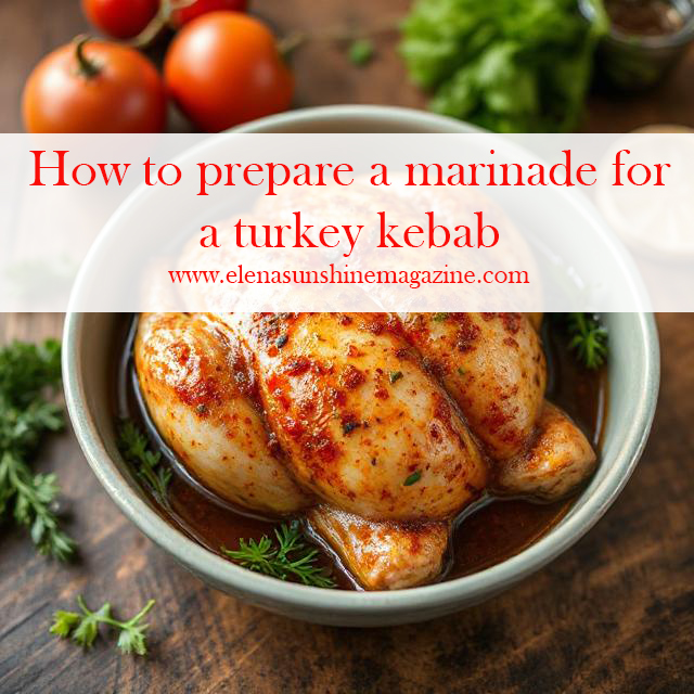 How to prepare a marinade for a turkey kebab