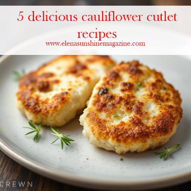5 delicious cauliflower cutlet recipes