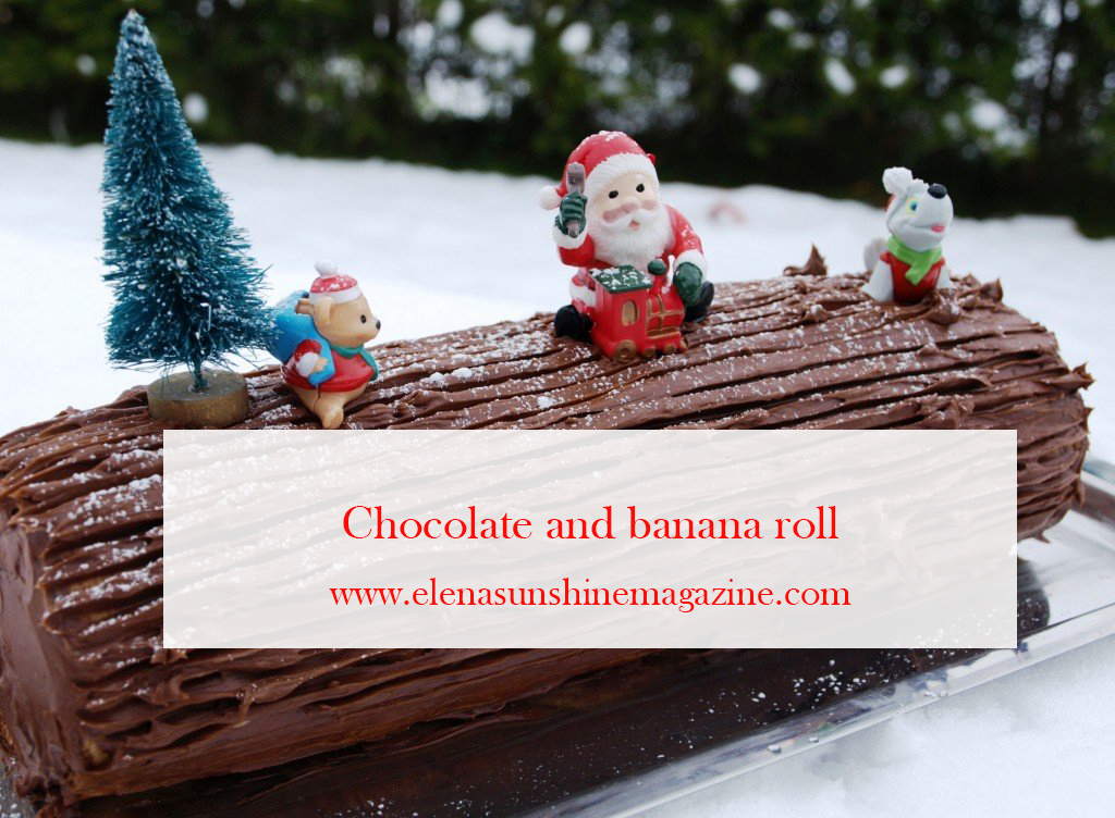 Chocolate and banana roll