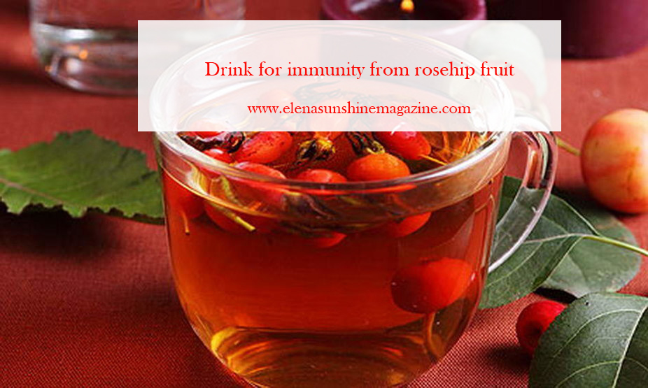 Drink for immunity from rosehip fruit