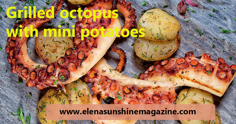 Grilled octopus with mini potatoes