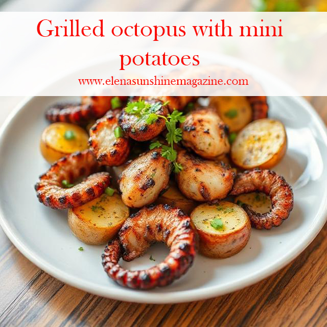 Grilled octopus with mini potatoes