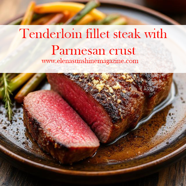 Tenderloin fillet steak with Parmesan crust