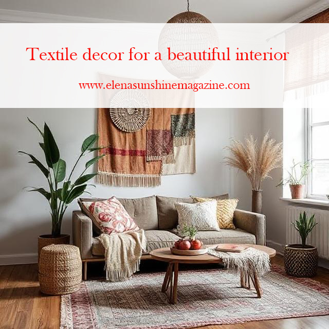 Textile decor for a beautiful interior