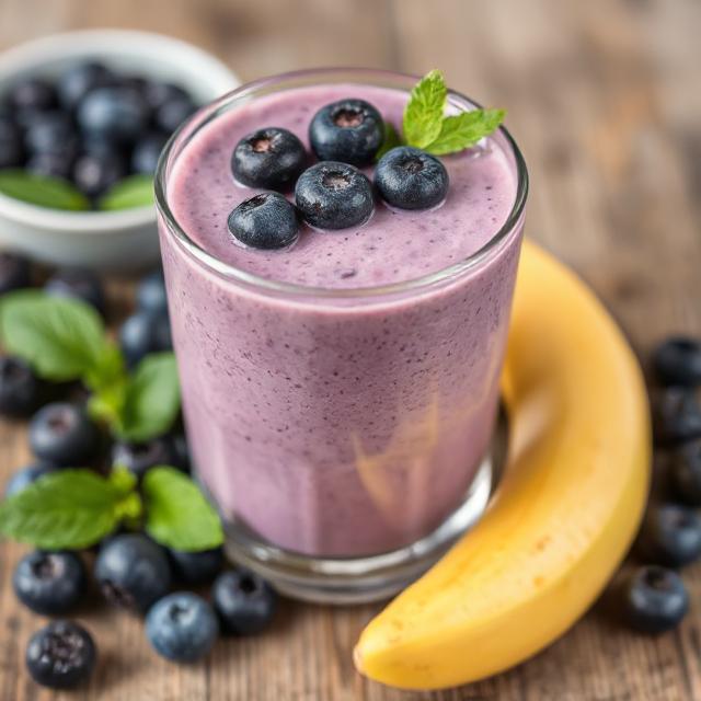 blueberry smoothie with banana