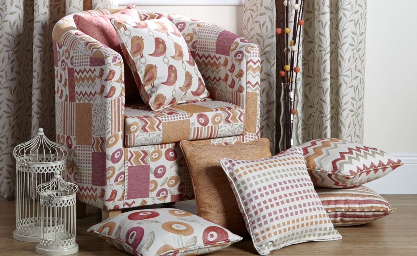 fabrics on all furniture elements