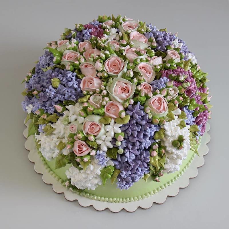 11 ideas for decorating cakes with flowers