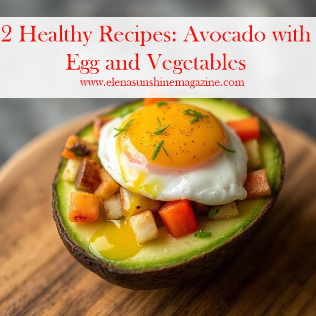 2 Healthy Recipes: Avocado with Egg and Vegetables