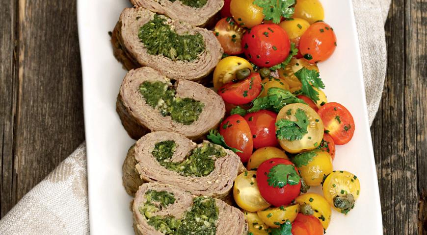 Beef roll with spinach