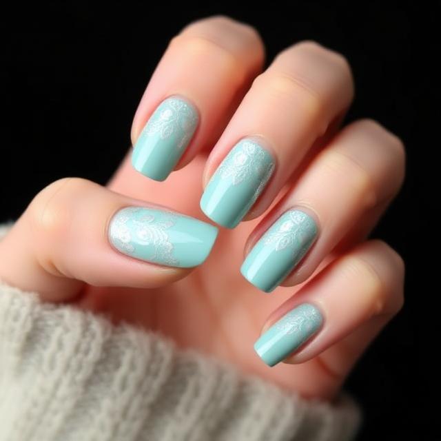 Creating a Tiffany-style manicure with lace