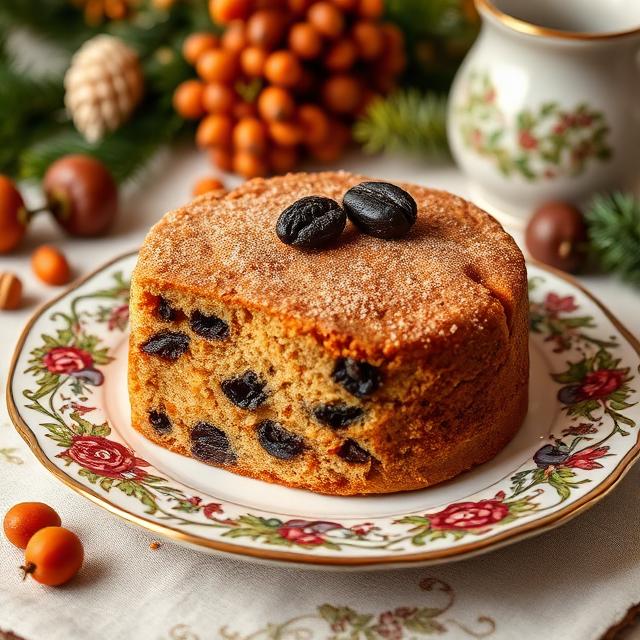 Delicious cake with prunes, dried apricots and cinnamon
