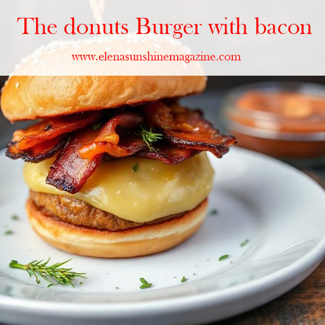 The donuts Burger with bacon