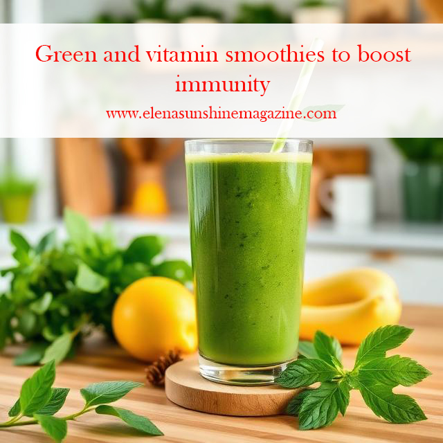 Green and vitamin smoothies to boost immunity