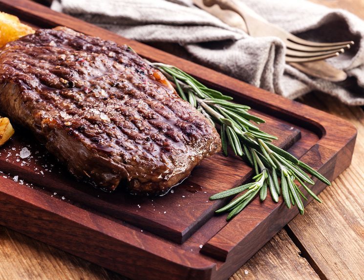 Marbled beef roast with juniper