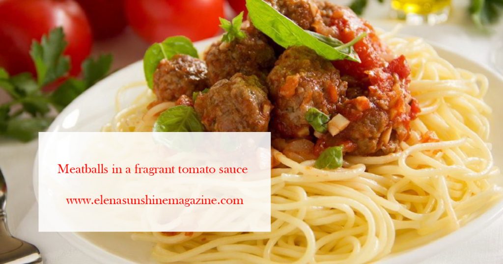 Meatballs in a fragrant tomato sauce