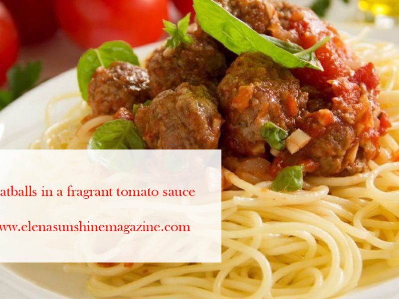 Meatballs in a fragrant tomato sauce