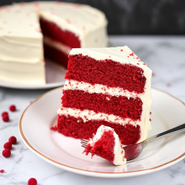 Red velvet cake with cream cheese