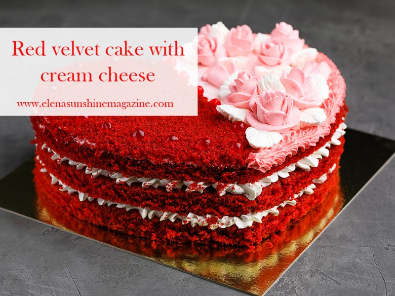 Red velvet cake with cream cheese