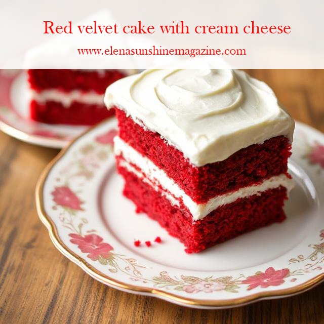 Red velvet cake with cream cheese