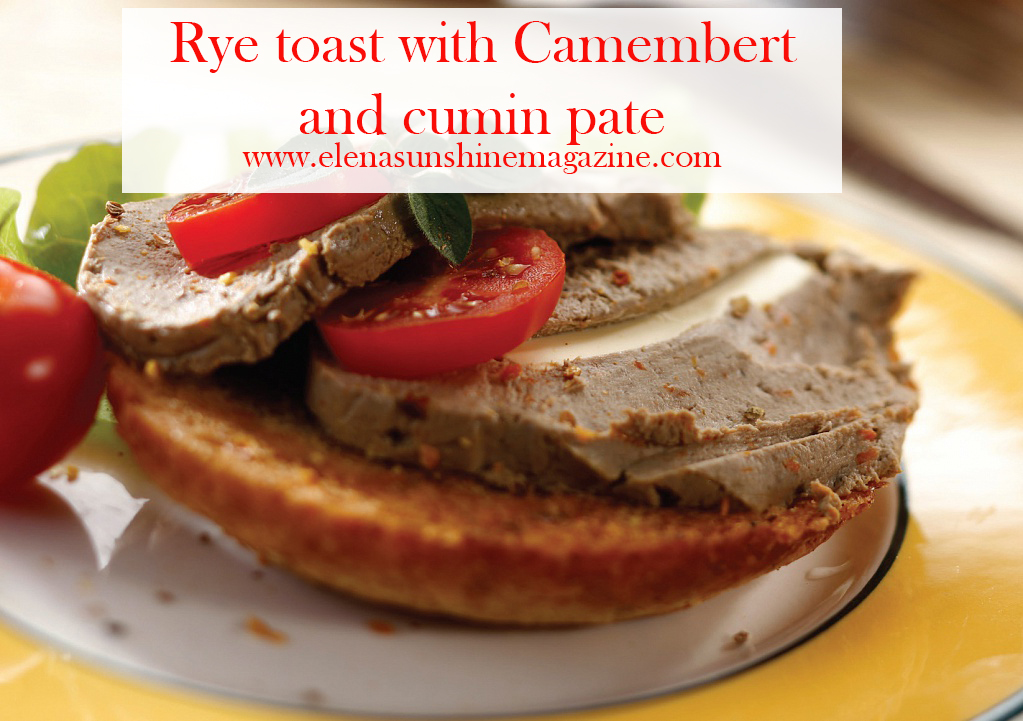 Rye toast with Camembert and cumin pate