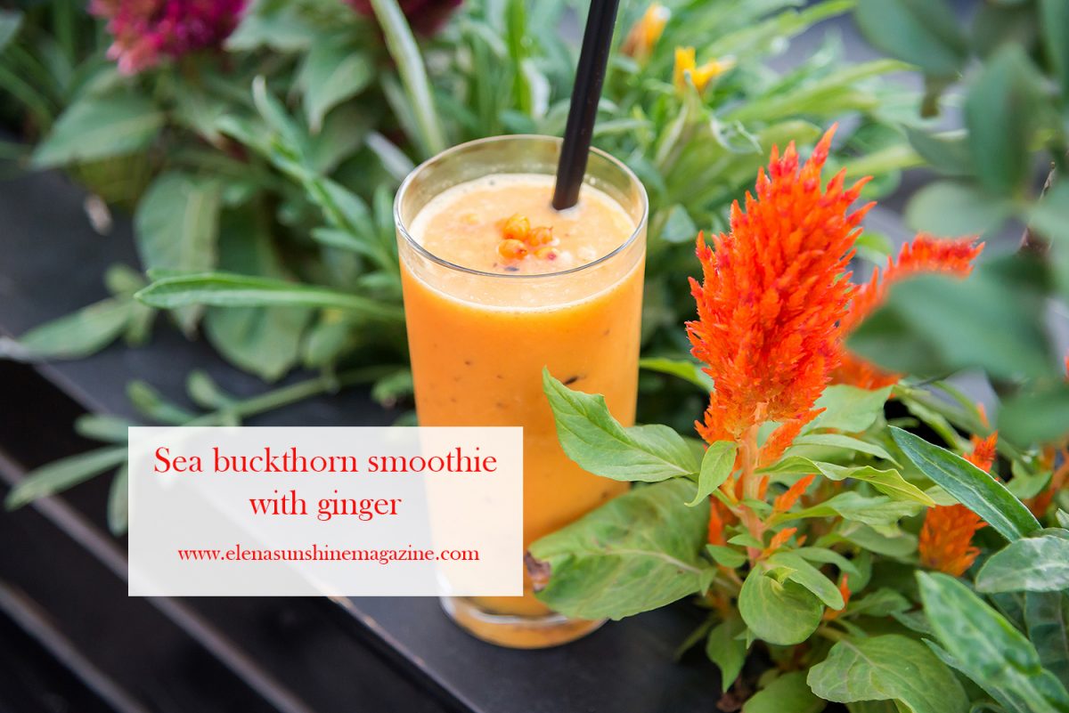Sea buckthorn smoothie with ginger