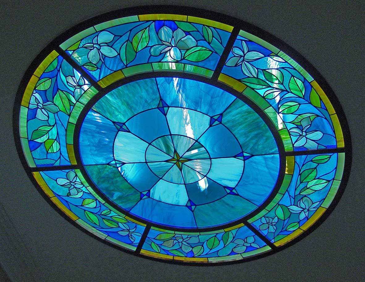 Tiffany stained glass inserts
