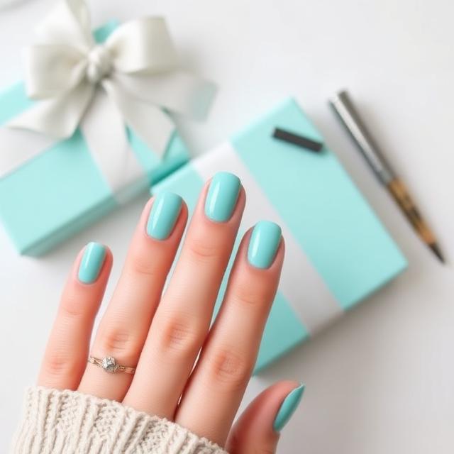 creating a manicure in the style of Tiffany