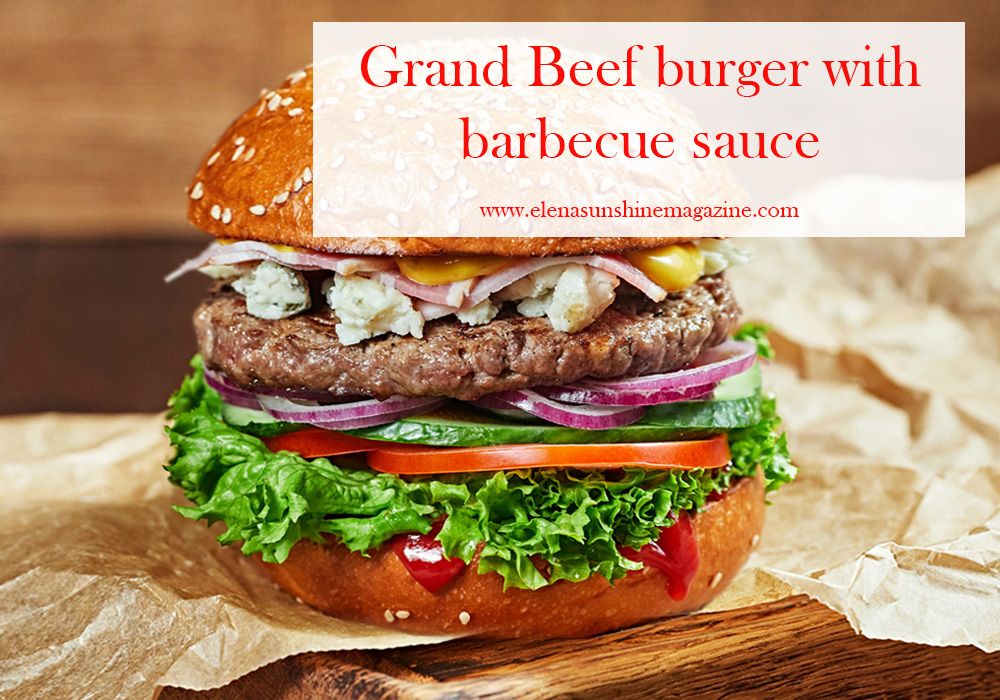 Grand Beef burger with barbecue sauce