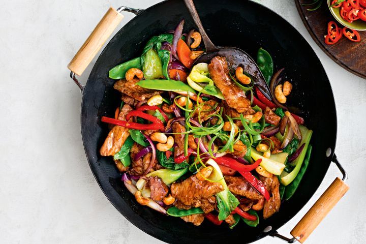 Healthy recipes Meat wok 
