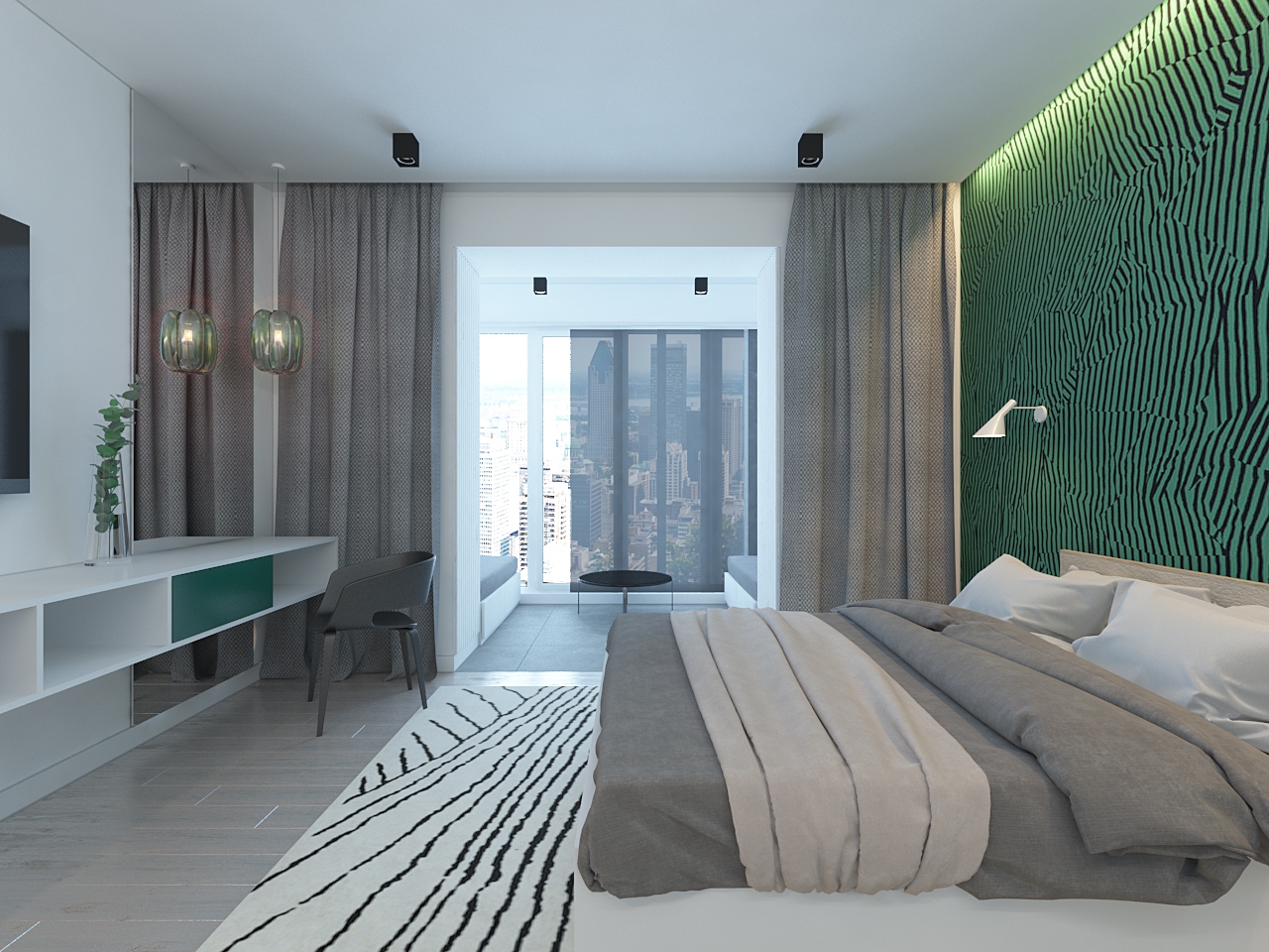 Minimalistic bedroom design