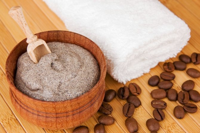 Coffee cellulite scrub with aromatic oatmeal