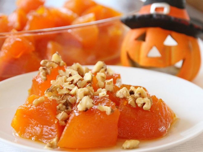 Pumpkin jelly with orange flavor